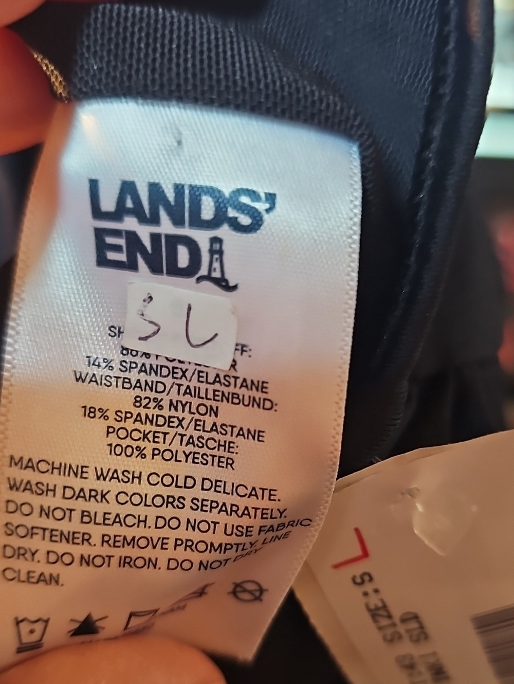 Lands' End Tankini Black Scoop Neck Women's NWT Size SMALL - Picture 4 of 5